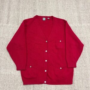 Vintage Gap Cardigan Women's Medium Pink 1990s Pocket Button Up‎